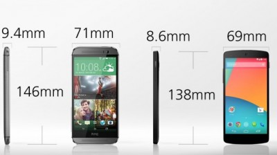 مقایسه کامل Nexus 5 و HTC one M8