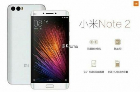 تصاویر گرافیکی جدید  Xiaomi Mi Note 2 را تایید می کنند - دیجینوی