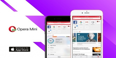 مرورگر opera mini قبل از آیفون ۸ به طور کلی تغییر کرد - دیجینوی