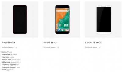 گوشی شیائومی Mi 6X بر روی وبسایت Android.com لیست شد; قیمت آن نیز اعلام شد - دیجینوی