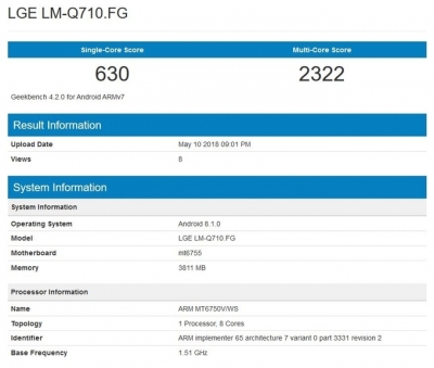 گوشی LG Q7 در بنچمارک Geekbench رویت شد - دیجینوی