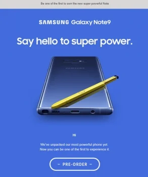 اولین تصویر از Galaxy Note 9 منتشر شد - دیجینوی