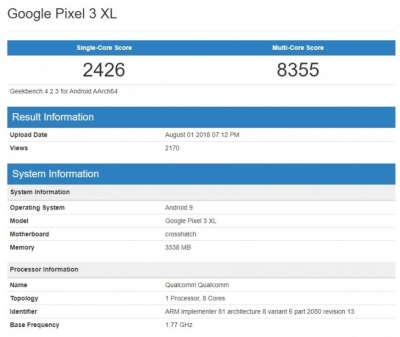 Google Pixel 3 XL با پردازنده SD845 معرفی خواهد شد - دیجینوی