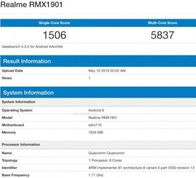 گوشی Realme X در گیک‎بنچ دیده شد - دیجینوی