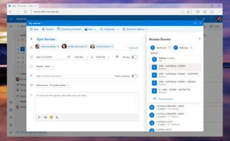 جستجوی اتاق‌های ملاقات در نسخه وب Outlook راحت‌تر از گذشته شد - دیجینوی