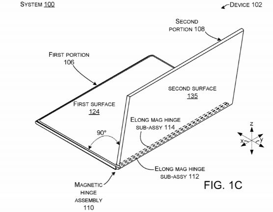 پتنت‌های جدید تبلت سرفیس مایکروسافت با نمایشگر دوگانه جدا شدنی ارائه شد - دیجینوی