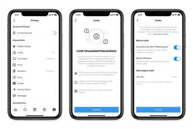 قابلیت "محدودیت‌ها" در اینستاگرام
