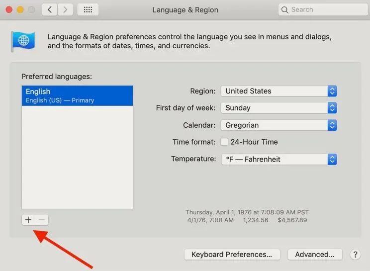 Apple Mac OS language آموزش تغییر زبان در مک او اس اپل
