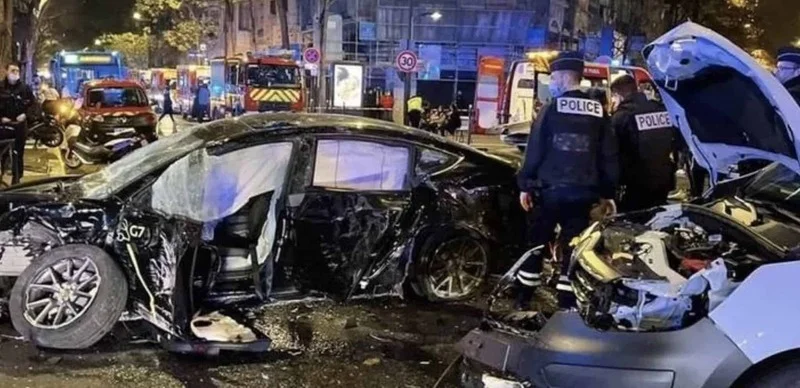 Tesla Model 3 Accident تصادف خودروی تسلا