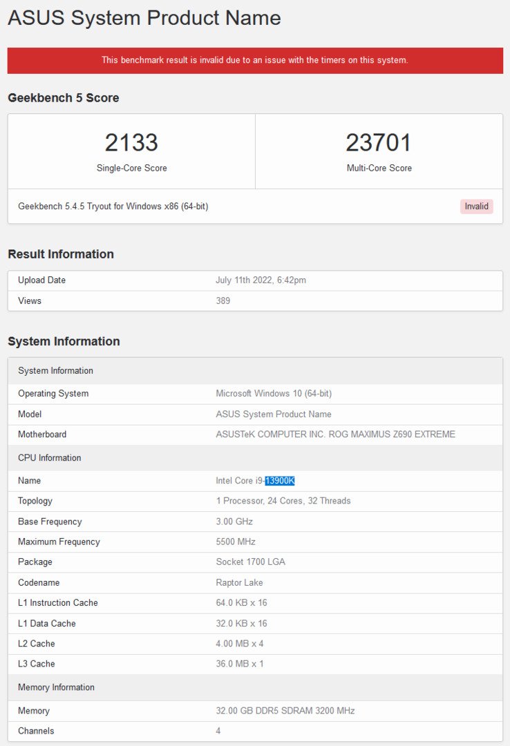 اینتل Core i9-13900K