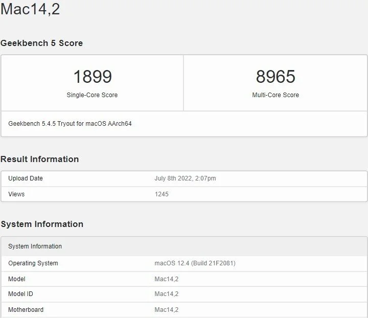 MacBook Air M2 (1) مک بوک ایر