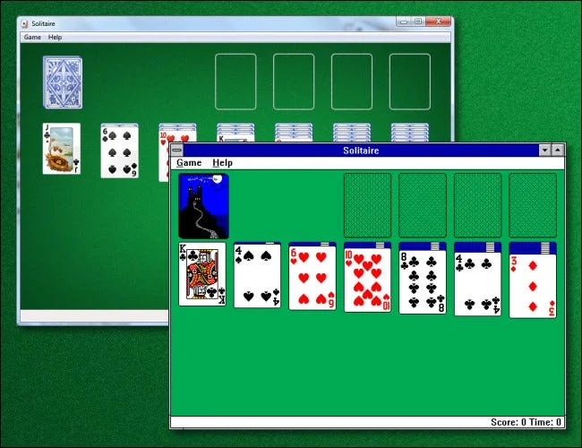 solitaire_3 بازی هایی که مایکروسافت با ویندوز عرضه کرد