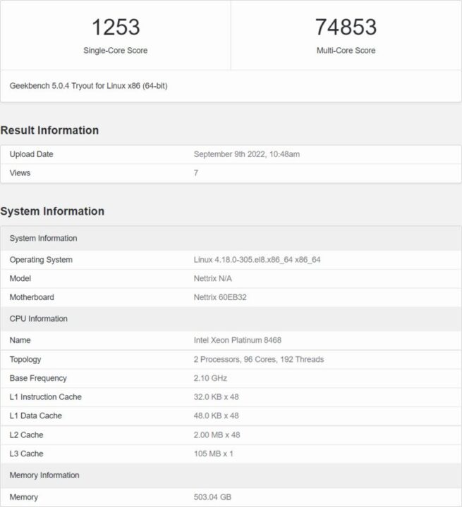 Intel Xeon Platinum 8468 (1) اینتل Xeon پلاتینیوم 8468