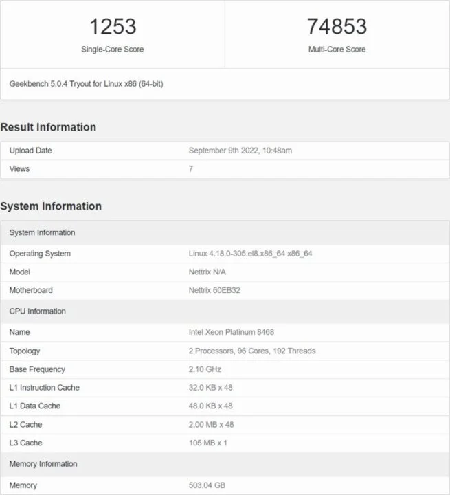 اینتل Xeon پلاتینیوم 8468