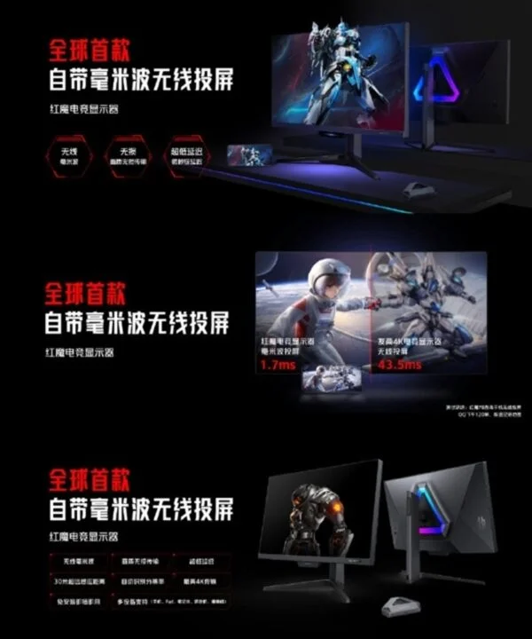 Red Magic Mini LED Gaming Monitor (2) مانیتور گیمینگ مینی ال ای دی رد مجیک