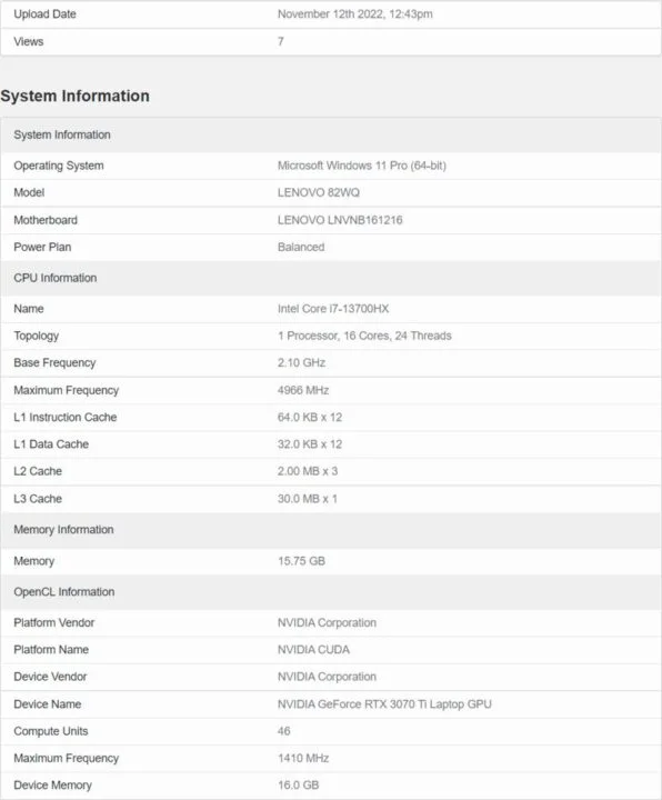 اینتل Core i7-13700HX