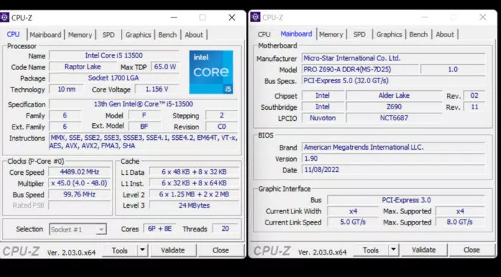 نتایج خوب پردازنده Core i5-13500 اینتل در بنچمارک Cinebench R23 - دیجینوی