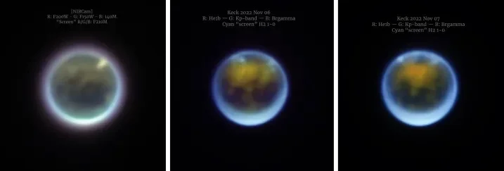 James Webb and Keck Observatory see clouds on Saturns moon Titan تلسکوپ جیمز وب
