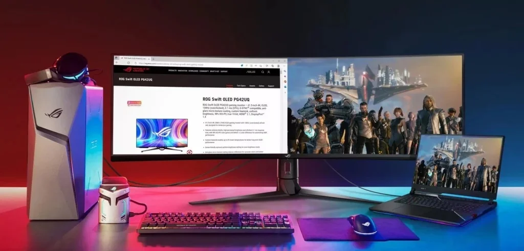ASUS ROG STRIX XG49WCR Monitor With a 49-inch j Curved Screen 165Hz Refresh Rate Unveiled ایسوس از مانیتور خمیده و فوق عریض ROG STRIX XG49WCR رونمایی کرد - دیجینوی