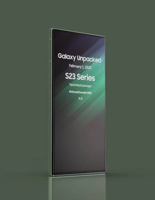 Leaked Galaxy S23 Ultra renders show a flata display1jpg رندرهای جدید گلکسی S23 اولترا طراحی متفاوتی را برای آن نشان می دهند - دیجینوی