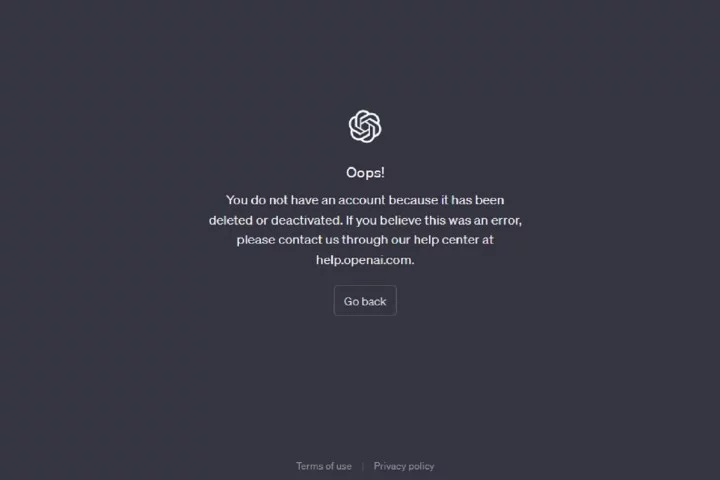 ChatGPT-oops-error-log-in-screen آموزش فرایند حذف حساب ChatGPT