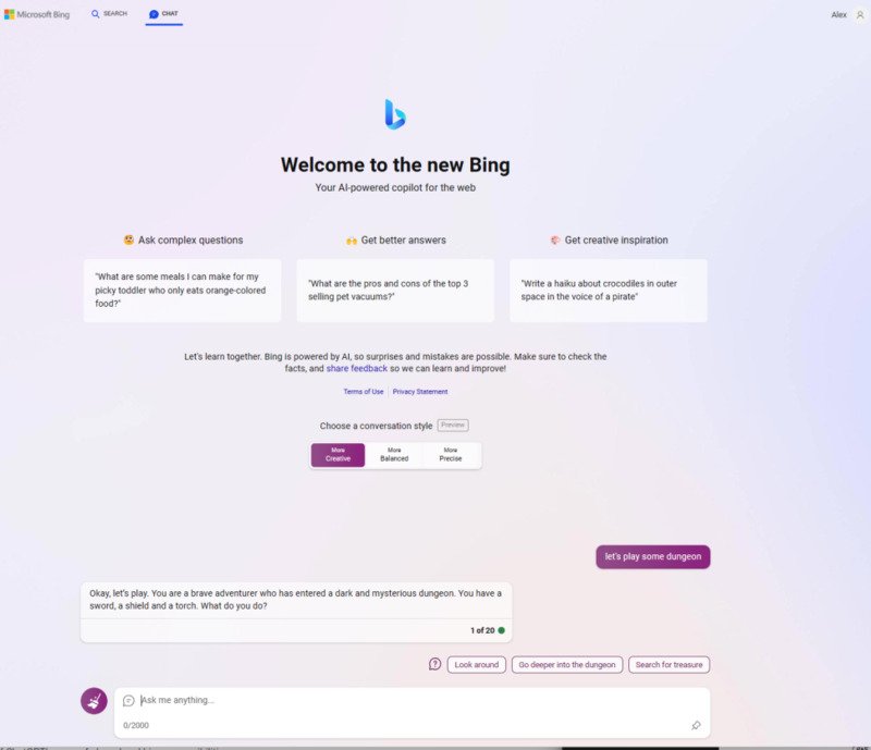 Bing With ChatGPT Games 4 بازیهای چت بات بینگ