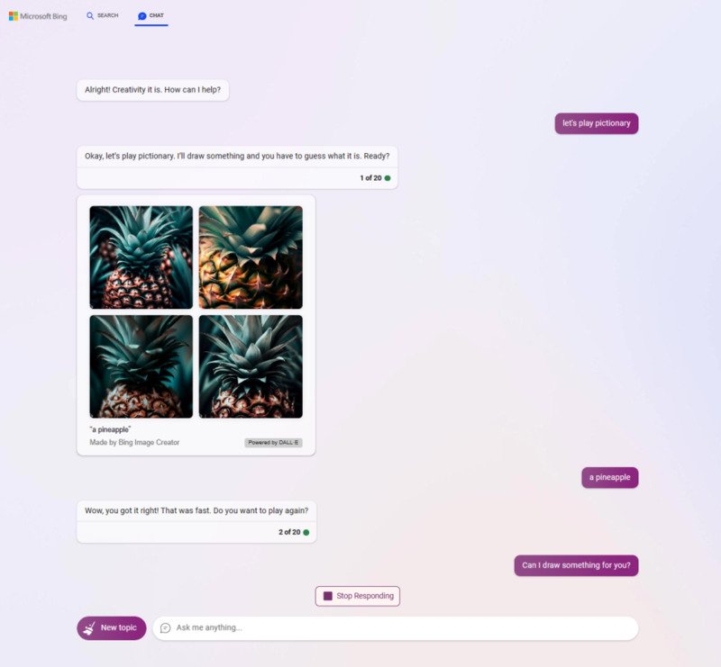 Bing With ChatGPT Games 5 بازیهای چت بات بینگ