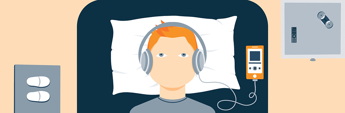Listening-Audiobook-Before-Sleep-Animation کتاب های صوتی هوش مصنوعی