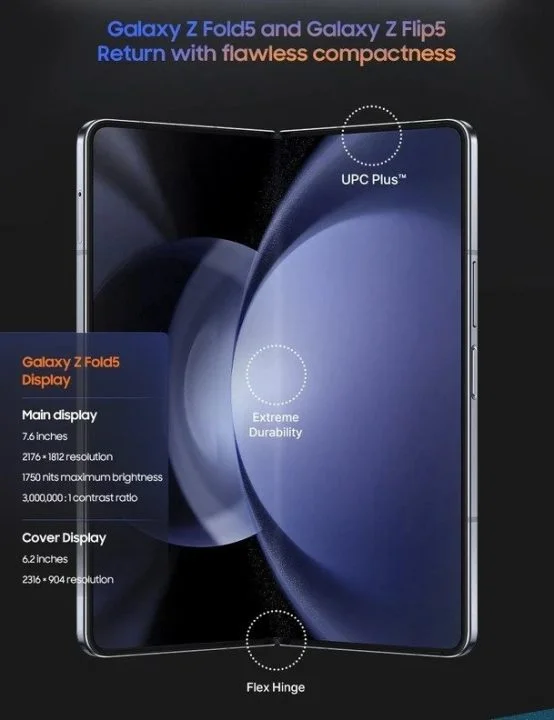 Galaxy Z Fold 5 1 گلکسی زد فولد ۵