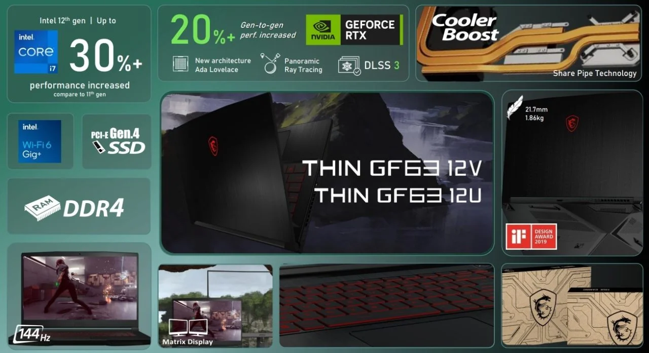 msi-gf63-3 - گیمفا لپ تاپ MSI Thin GF63 در ایران؛ برای گیمرهایی که لپتاپ باریک اما قدرتمند میخواهند - دیجینوی