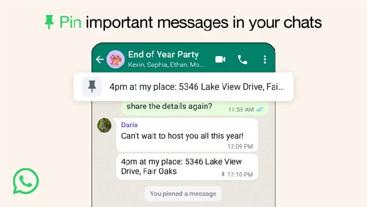 whatsapp-pinned-messages واتساپ