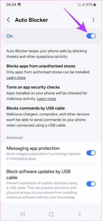 Auto-Blocker-enabled-473x1024 رابط کاربری One UI 6 سامسونگ