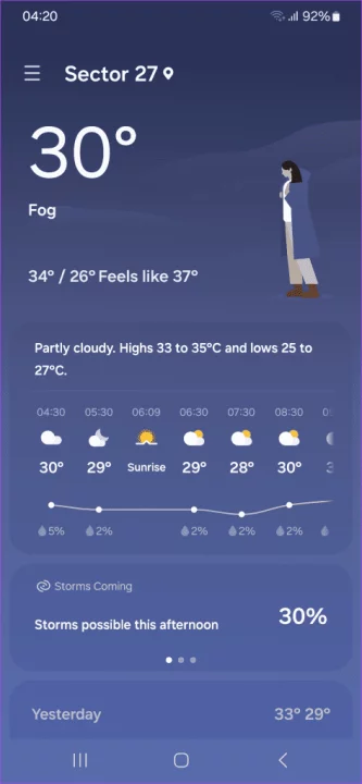 To-access-the-Weather-app-simply-launch-it-from-the-App-Drawer-473x1024 رابط کاربری One UI 6 سامسونگ