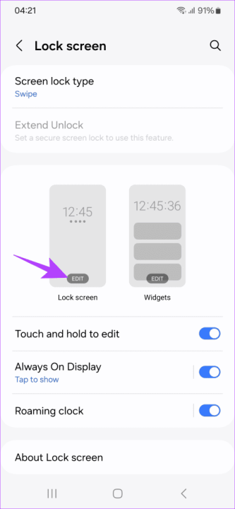 navigate-to-Settings-Lock-screen-and-then-tap-on-the-Edit-button-over-Lock-screen-473x1024 رابط کاربری One UI 6 سامسونگ
