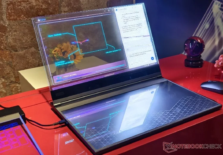 ThinkBook Transparent Display Laptop 2 لپتاپ شفاف لنوو