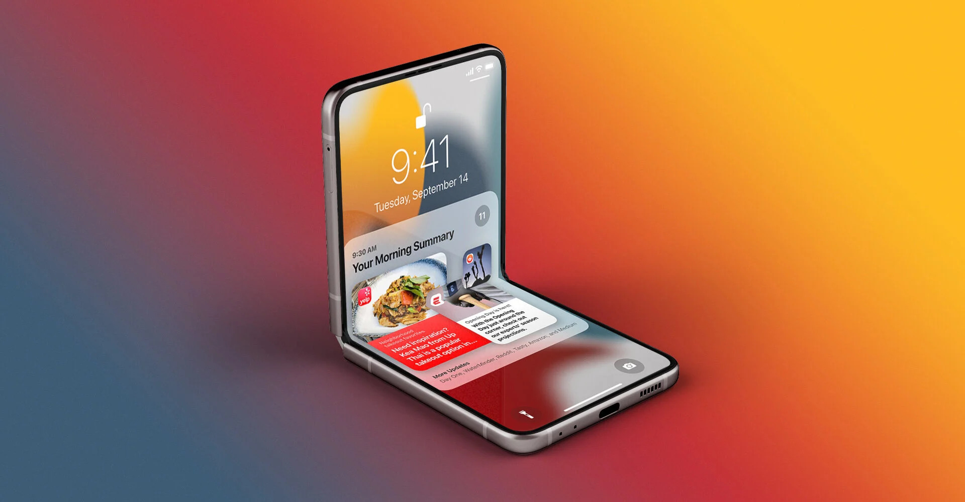 foldable-iPhone-with-a-screen-capable-of-self-healing خودترمیم شوندگی نمایشگر اپل