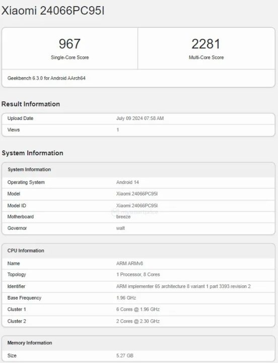 POCO M6 Plus 5G Spotted on Geekbench Listing Could Debut Soon-2 گوشی جدید پوکو M6 Plus 5G