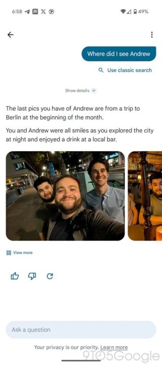 The nifty Ask Photos feature is now available for some Google Photos users-3 عرضه Ask Photos در گوگل فوتوز