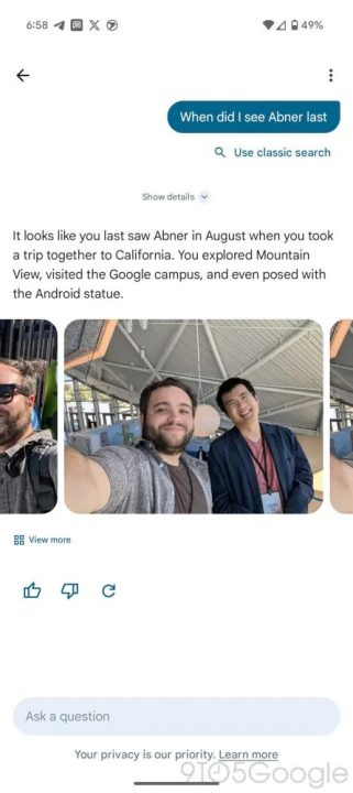 The nifty Ask Photos feature is now available for some Google Photos users-4 عرضه Ask Photos در گوگل فوتوز
