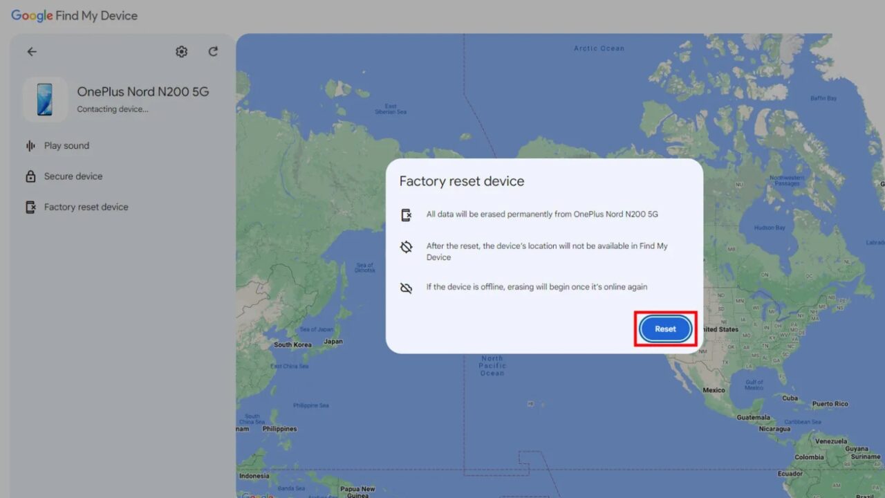 How to factory reset an Android phone using Find My Device-3 باز کردن قفل گوشی اندروید