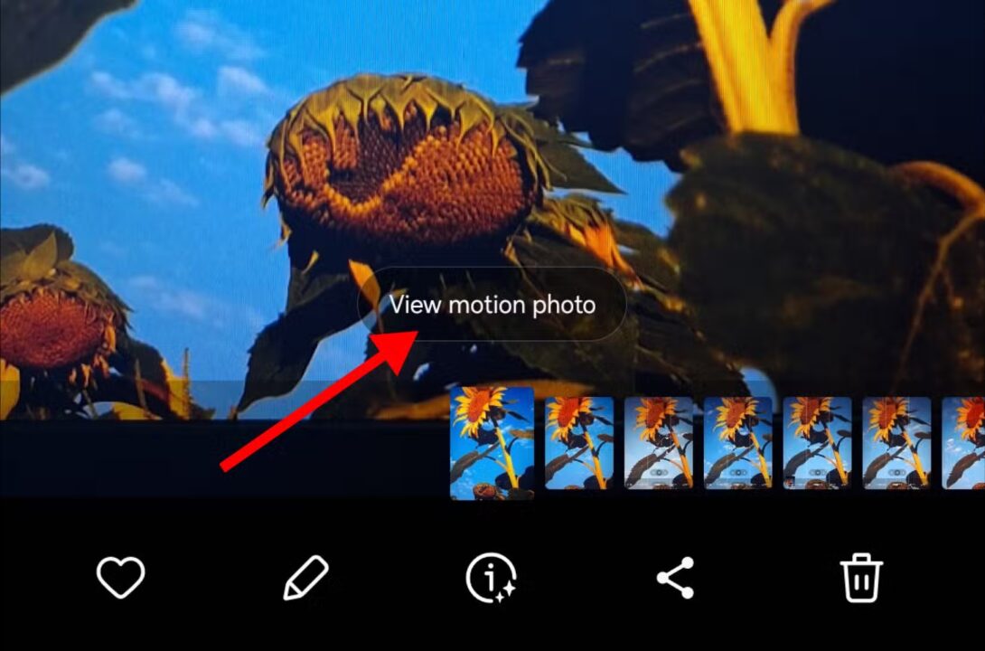 فعالسازی ویژگی Motion Photo