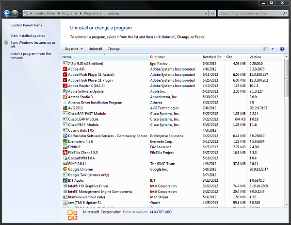 How to uninstall software on Windows 7 - Windows 7 add/remove programs