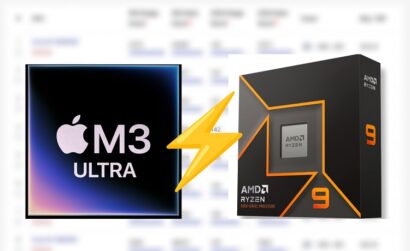 تراشه M3 اولترا اپل پردازنده های رقیب اینتل و AMD را شکست داد