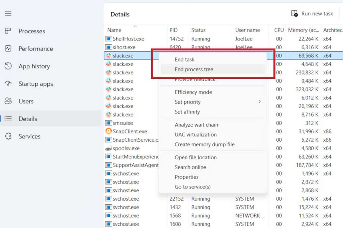 Task-Manager-end-task-process-tree-screenshot نکات کاربردی Task Manager برای بهبود عملکرد ویندوز - دیجینوی