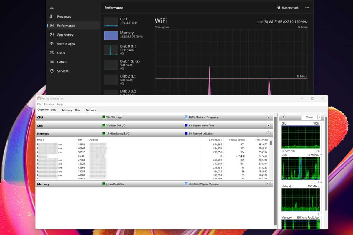 Task-Manager-network-resource-monitor-screenshot نکات کاربردی Task Manager برای بهبود عملکرد ویندوز - دیجینوی