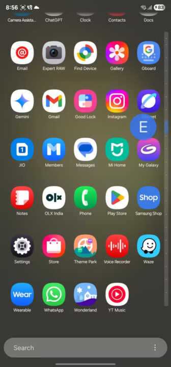 oneui-7-app-drawer ۶ قابلیت مخفی One UI 7 که احتمالا از آنها بیاطلاع هستید - دیجینوی