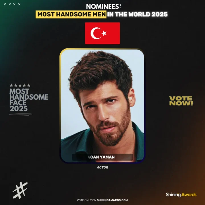 Can-Yaman-Most-Handsome-Men-In-The-World-2025-Shining-Awards جذاب ترین مرد سال ۲۰۲۵ چه کسی است؟ - دیجینوی