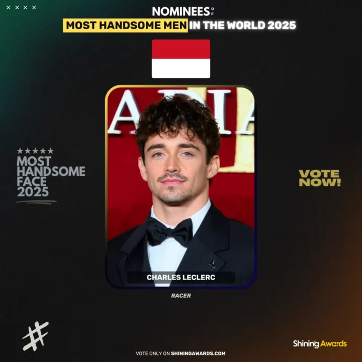 Charles-Leclerc-Most-Handsome-Men-In-The-World-2025-Shining-Awards جذاب ترین مرد سال ۲۰۲۵ چه کسی است؟ - دیجینوی