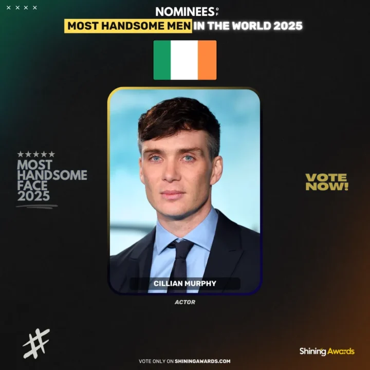 Cillian-Murphy-Most-Handsome-Men-In-The-World-2025-Shining-Awards جذاب ترین مرد سال ۲۰۲۵ چه کسی است؟ - دیجینوی