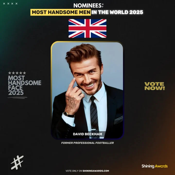David-Beckham-Most-Handsome-Men-In-The-World-2025-Shining-Awards جذاب ترین مرد سال ۲۰۲۵ چه کسی است؟ - دیجینوی